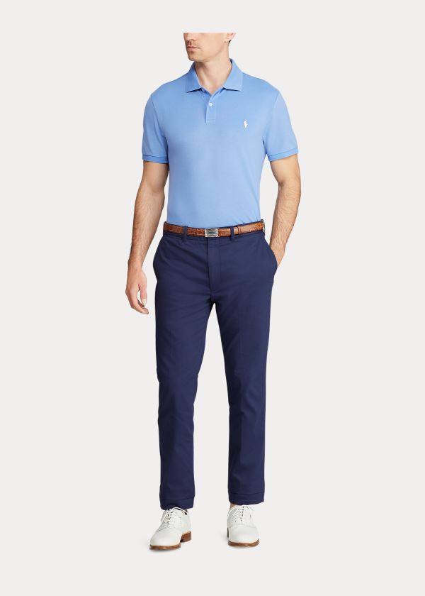 Pantalones Chinos Ralph Lauren Hombre Azul Marino - Slim Fit Stretch - GCQXL1905